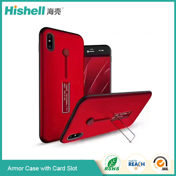 Mobile phone card slot armor case for iPhone X