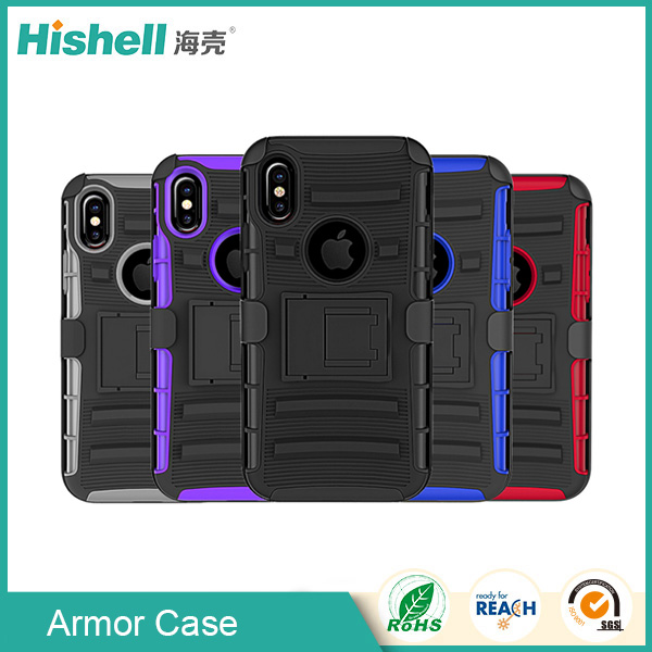 Mobile phone 3 in 1 armor case for iPhone X