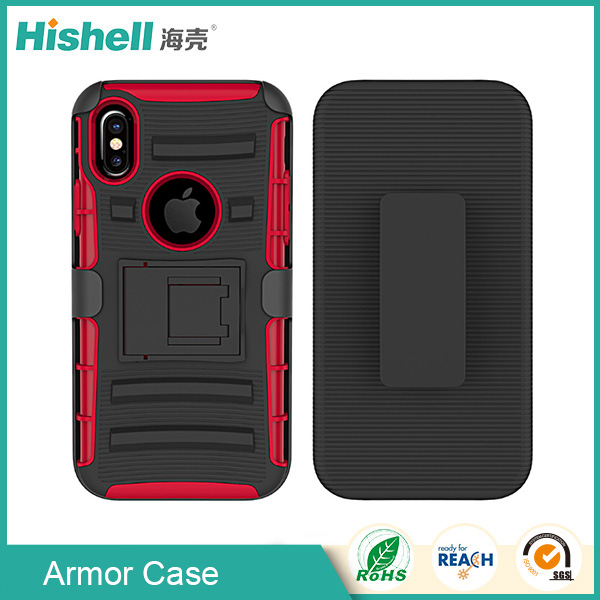 Mobile phone 3 in 1 armor case for iPhone X