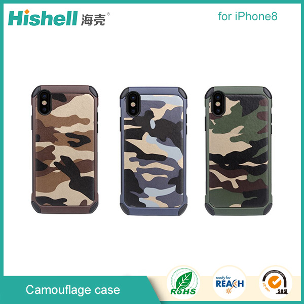 Cell phone camouflage case for iPhone X