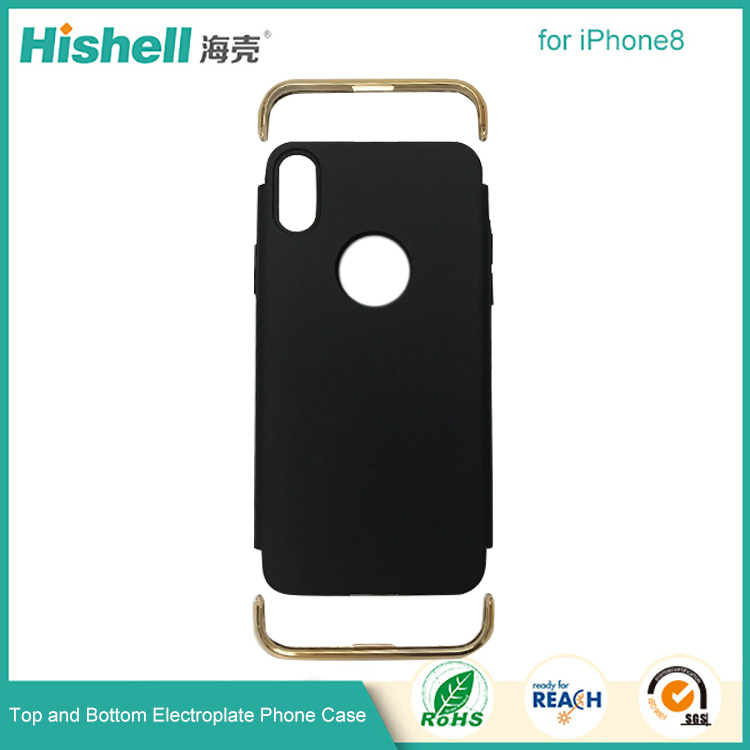 Mobile Phone 2 in 1 electroplate case for iPhone X