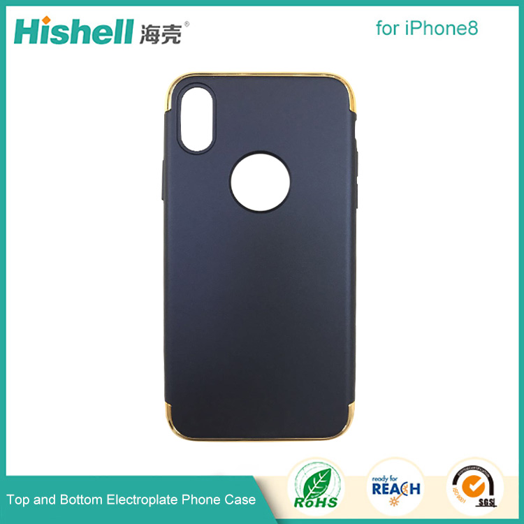 Mobile Phone 2 in 1 electroplate case for iPhone X