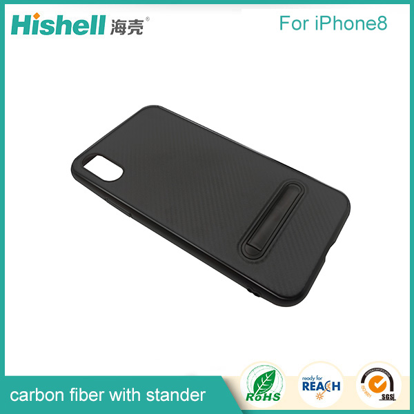 Mobile phone carbon fiber combo case for iPhone X