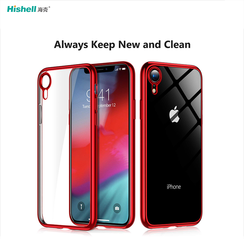 Thin Red Electroplate Phone Case For Iphone XR