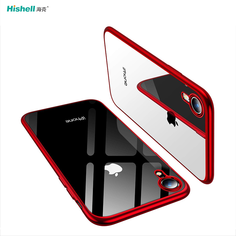 Thin Red Electroplate Phone Case For Iphone XR