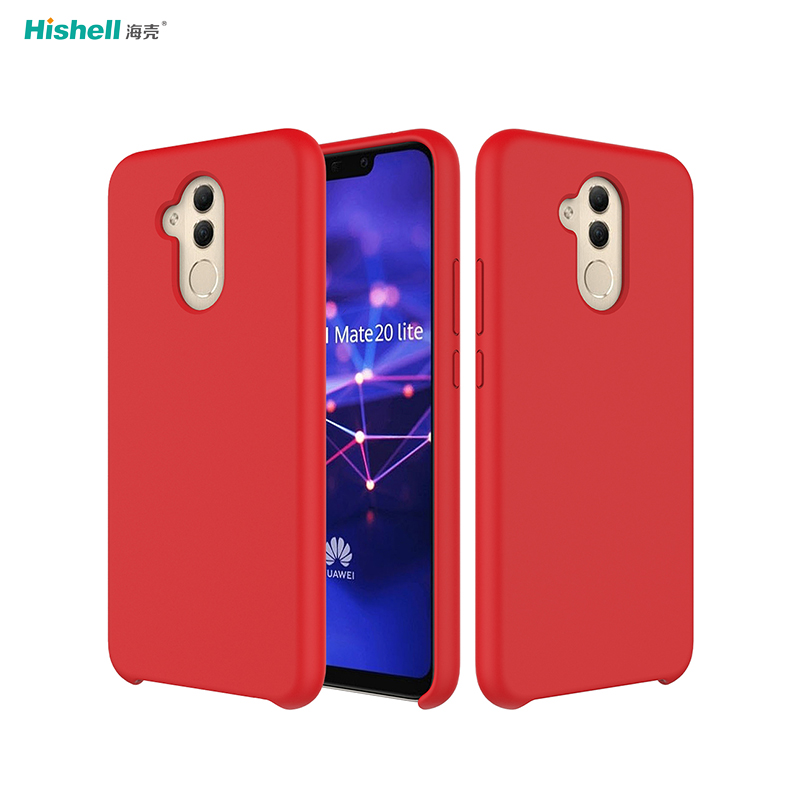 Funda Huawei Mate 20 Lite Silicone con trasera Cristal Templado Roja