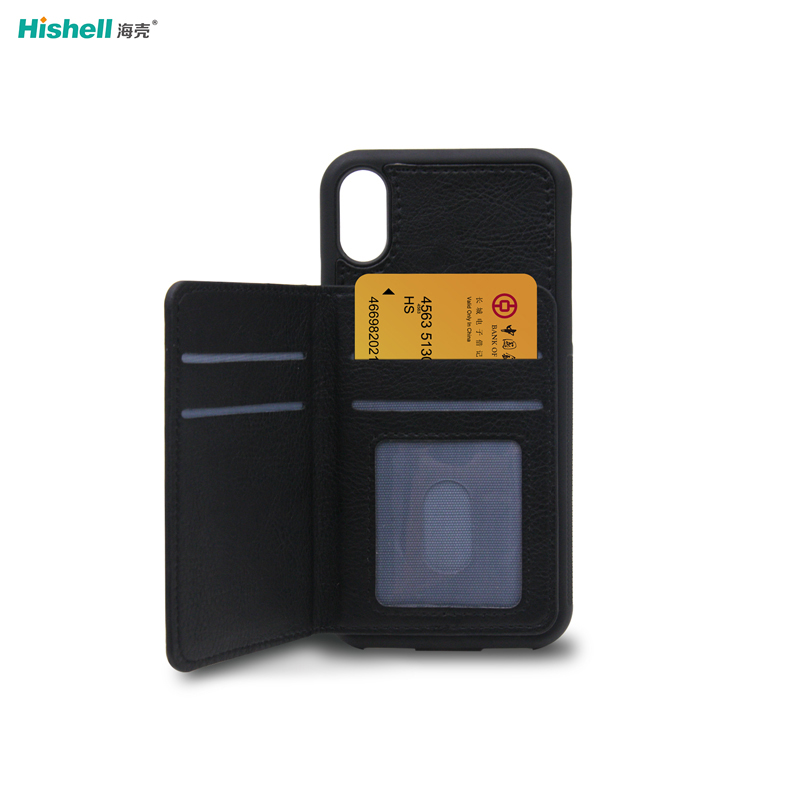 Available Stock 4 Card Bag Non-Slip PU Leather Mobile Phone Case For Iphone XS