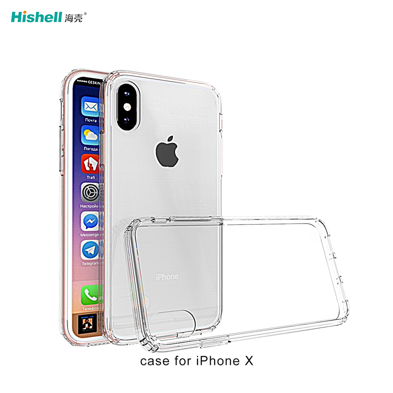 Tpu And Pc 2 In 1 Transparent Shockproof Phone Case For Iphone X