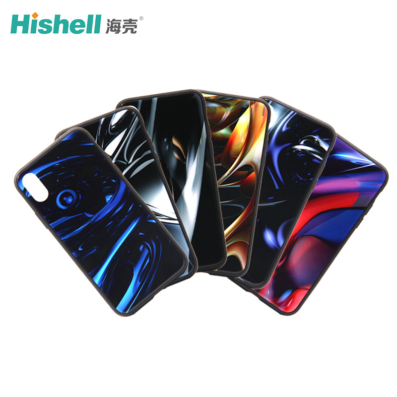 Colorful iPhone X Glass Phone Case