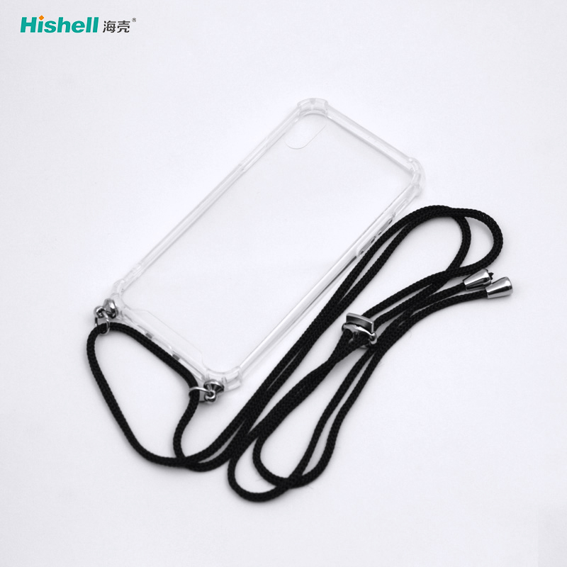 Acrylic Transparent Shockproof Necklace Mobile Phone Case For IPhone X