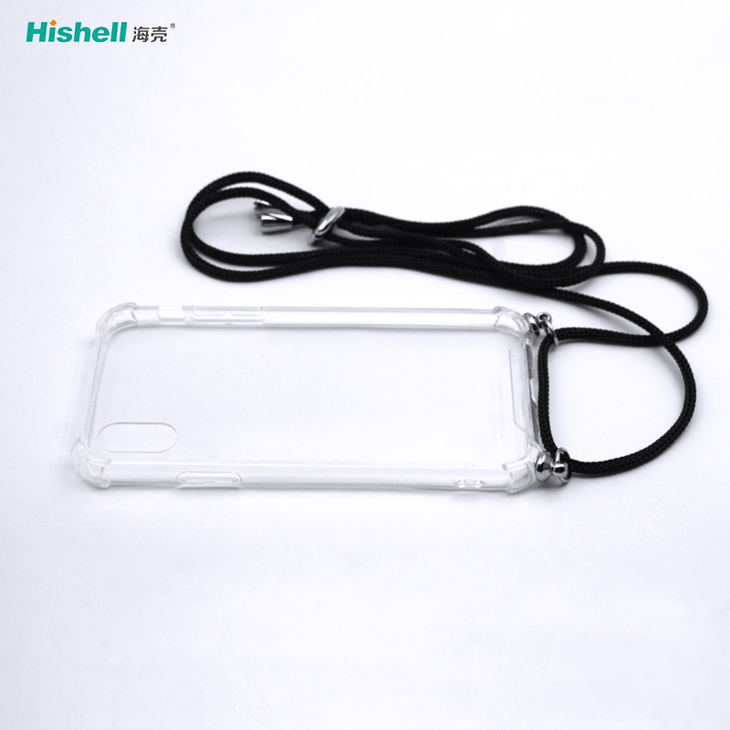 Acrylic Transparent Shockproof Necklace Mobile Phone Case For IPhone X