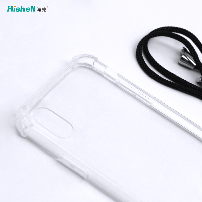 Acrylic Transparent Shockproof Necklace Mobile Phone Case For IPhone X