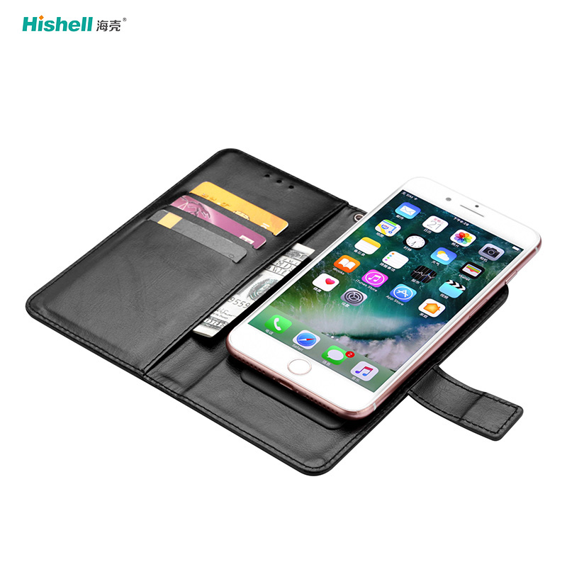 3 Card Universal PU Leather Portable Wallet Mobile Phone Case For Iphone
