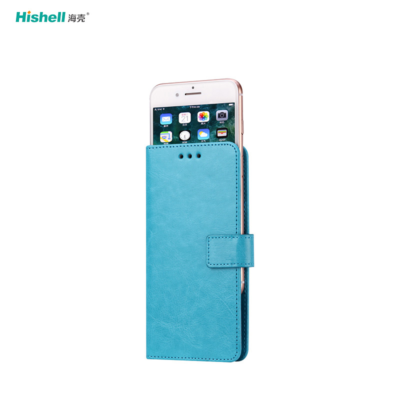 3 Card Universal PU Leather Portable Wallet Mobile Phone Case For Iphone