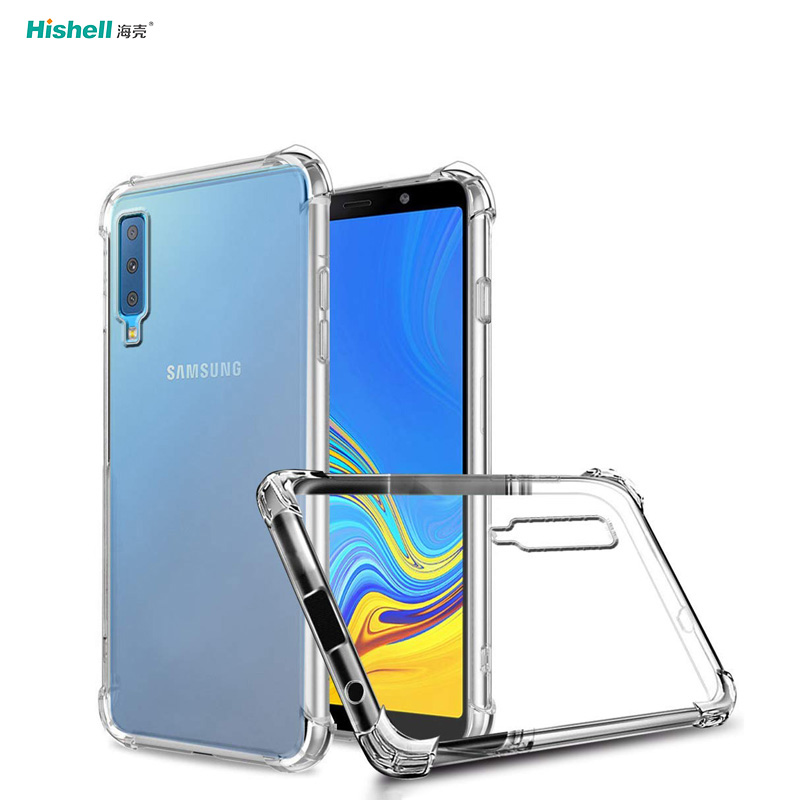 TPU Acrylic 2 In 1 Transparent Shockproof Phone Case For Samsung Galaxy A7 2018