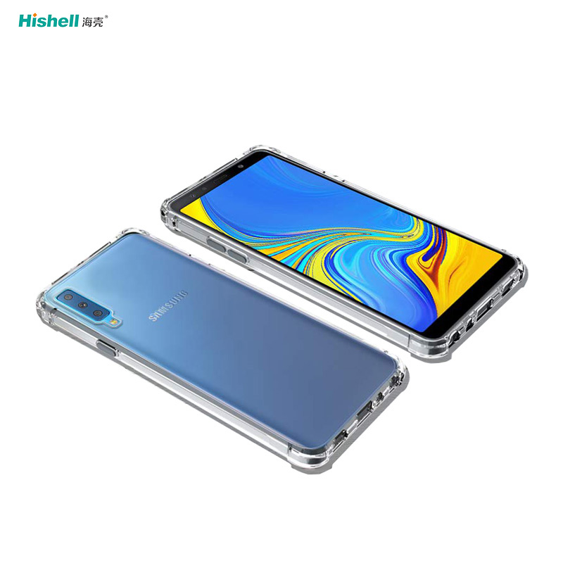 TPU Acrylic 2 In 1 Transparent Shockproof Phone Case For Samsung Galaxy A7 2018