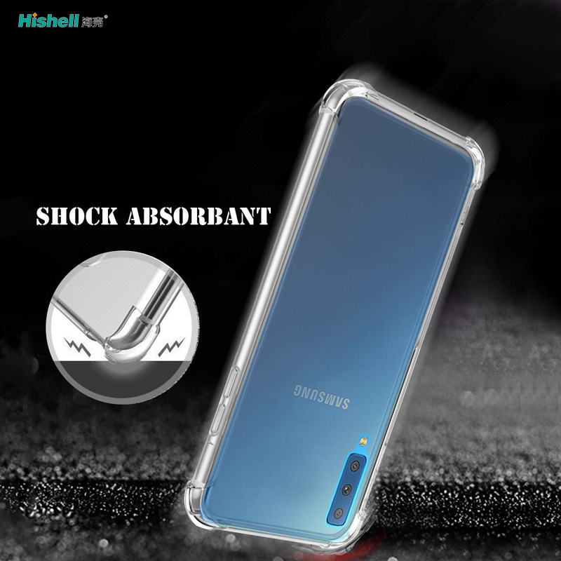 TPU Acrylic 2 In 1 Transparent Shockproof Phone Case For Samsung Galaxy A7 2018