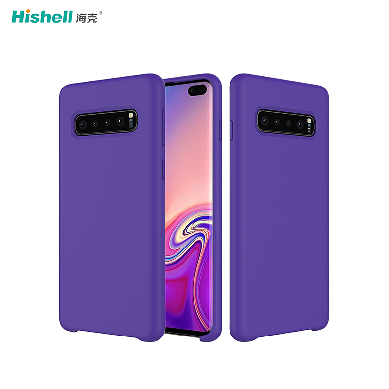 Multicolor Luxury Liquid Silicone Phone Case Anti-drop Case For Samsung S10