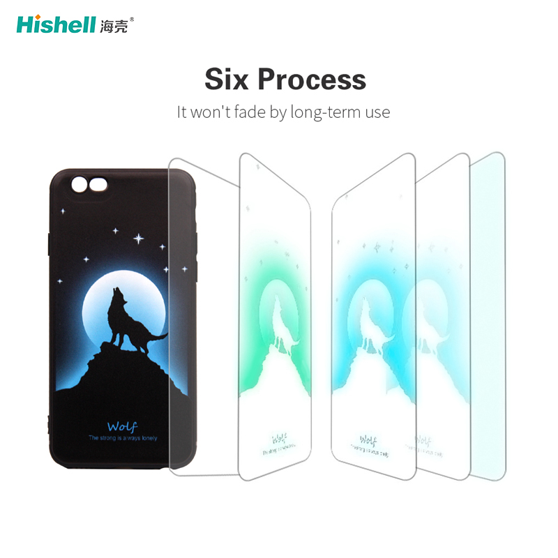 Fashion Luxury Luminous TPU Mobile Phone Case for iPhone Xs