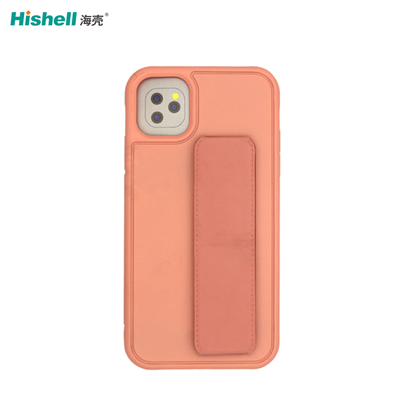 PU Single Bottom Liquid Silicone Case Skin Feel with Vertical Stand for iphone 12 mini/12/12 pro/12 pro max