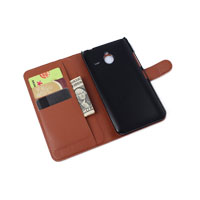 PU Leather Case Book Cover with Side Lock for Microsoft Lumia 640XL