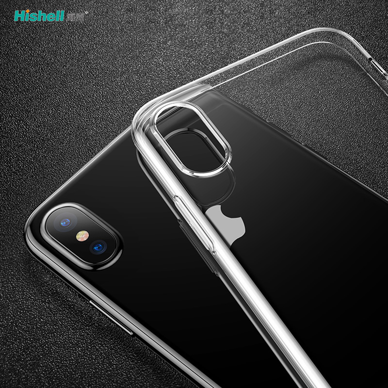 Soft TPU With Dustproof Plug Transparent Phone Case For Iphone X