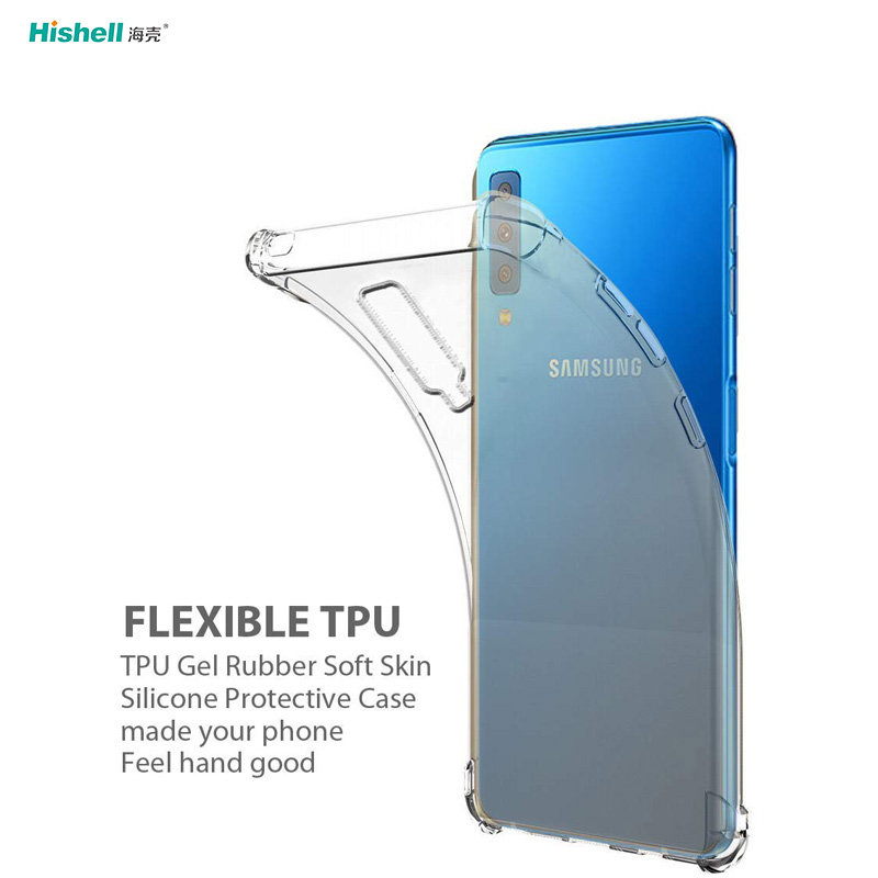 Hot Selling TPU Acrylic 2 In 1 Transparent Shockproof Phone Case For Samsung Galaxy A7 2018